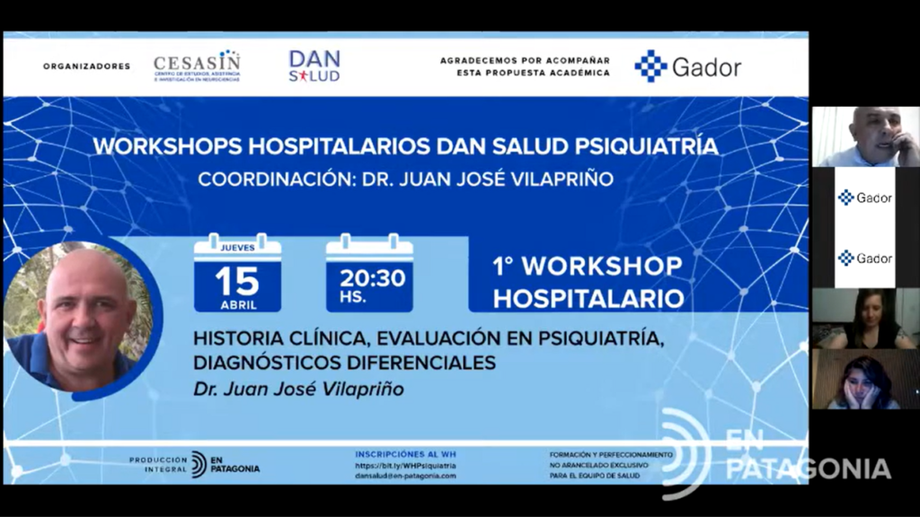 Workshops hospitalarios DanSalud psiquiatría - Dr. Juan José Vilapriño